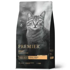Сухой корм Premier Cat Turkey Adult для кошек, свежая индейка