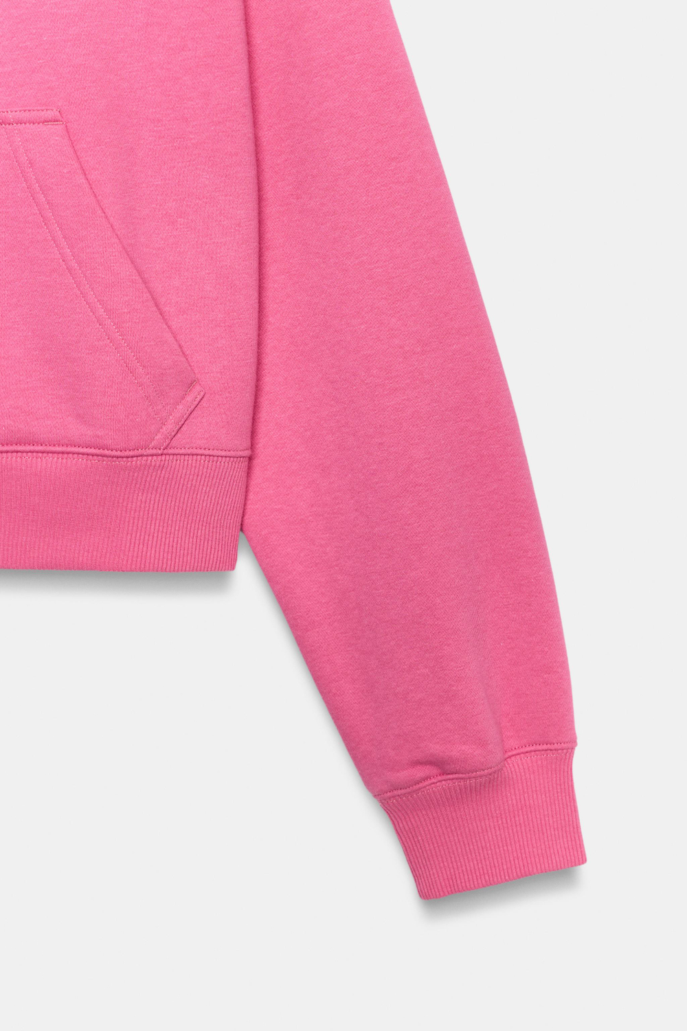 ZARA ХУДИ С КАРМАНОМ, ЦВЕТ ФУКСИИ