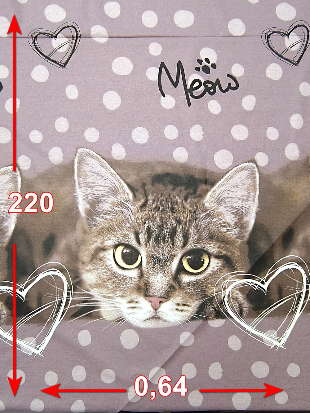 отрез 2,2х3,2 м (5 купонов) Ткань хлопок для шитья. "Тэфи осн.", ширина 220см, хлопок 100%, плотность 122 г/м,