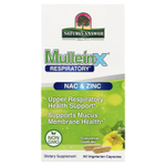 Nature's Answer, MulleinX® Respiratory, поддержка дыхательной системы, NAC и цинк, 90 вегетарианских капсул