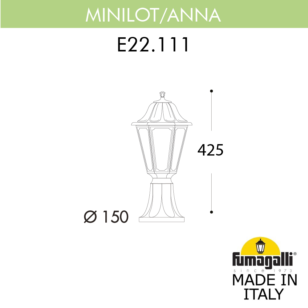 Ландшафтный светильник Fumagalli ANNA E22.111.000.VYF1R
