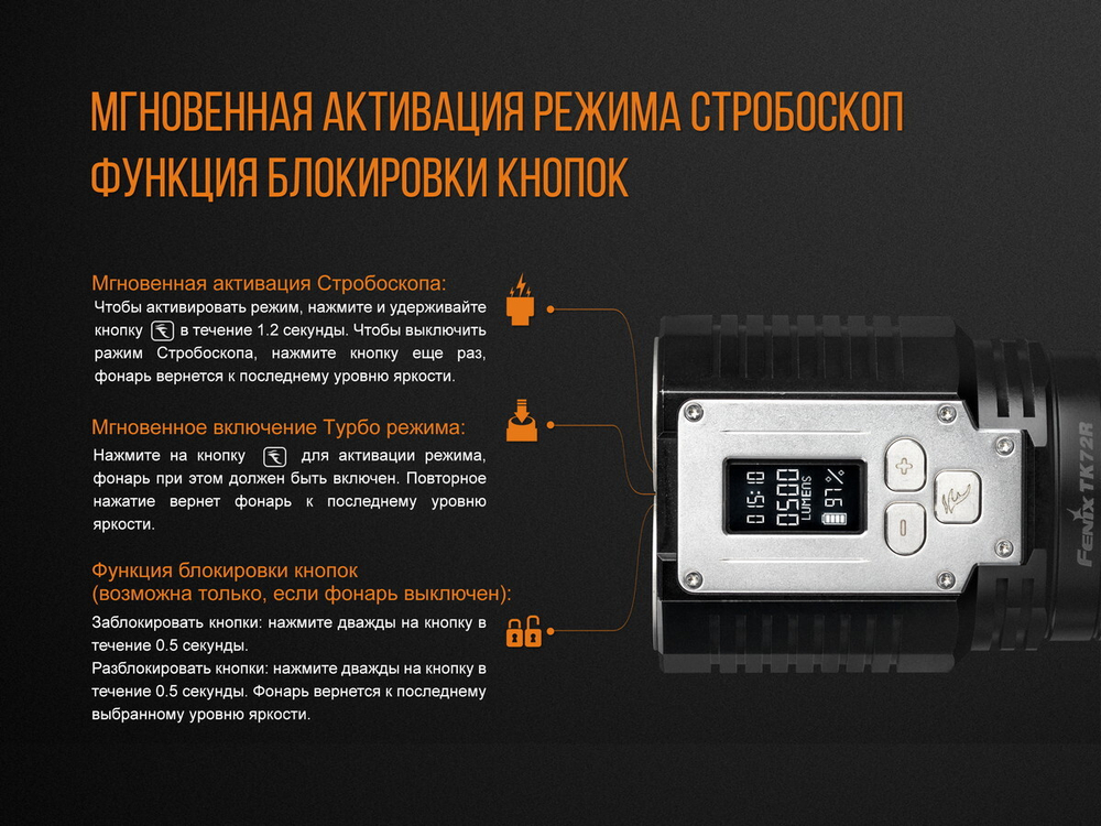 Фонарь Fenix TK72R