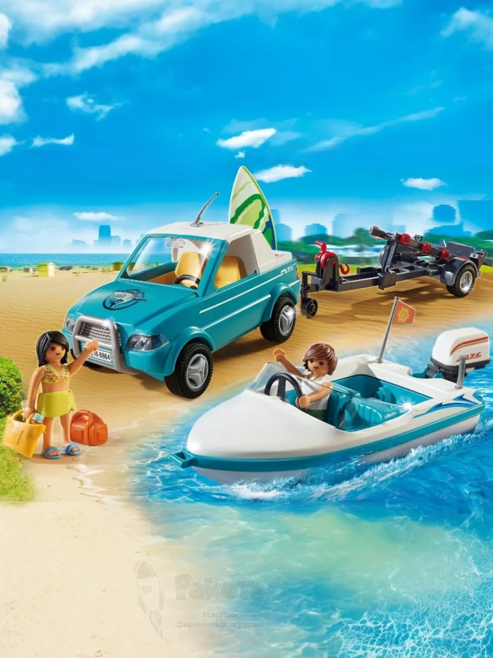 Набор Пикап для серферов с катером Playmobil 71589