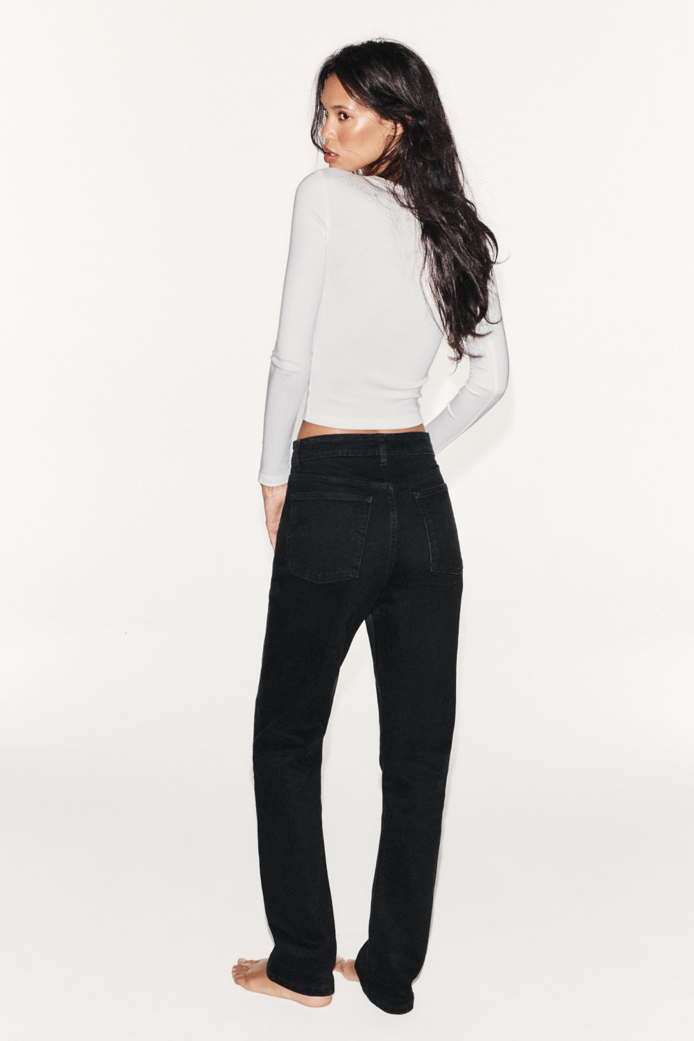 ДЖИНСЫ SLIM С ВЫСОКОЙ ПОСАДКОЙ TRF CONFORT — ZARA