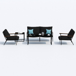Диван двухместный Ideal Patio ФЕСТА черный