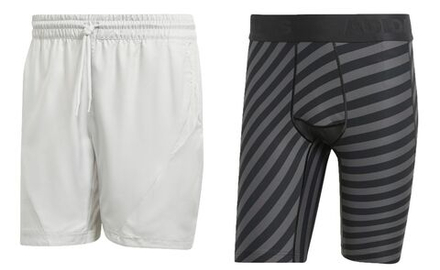 Мужские теннисные шорты Adidas 2n1 Short Pro - серый