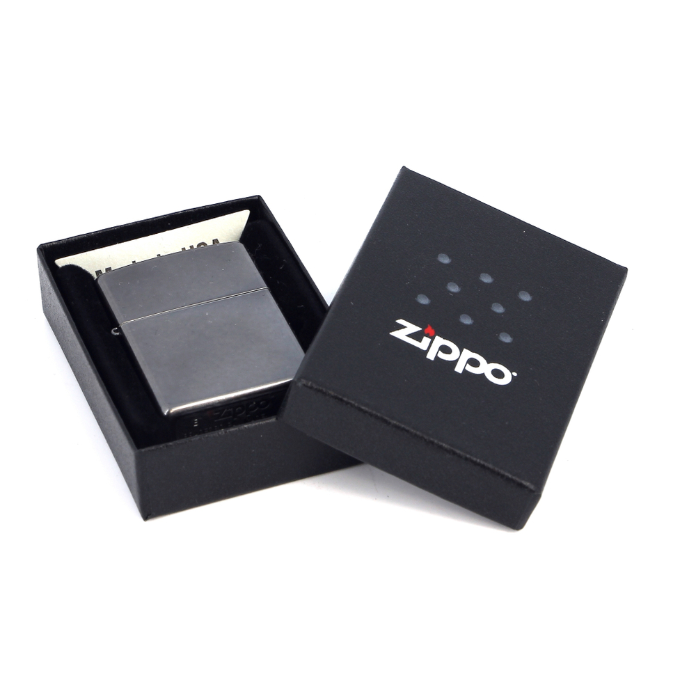 Зажигалка Zippo Classic с покрытием Gray Dusk , латунь/сталь, серая, матовая, 36x12x56 мм