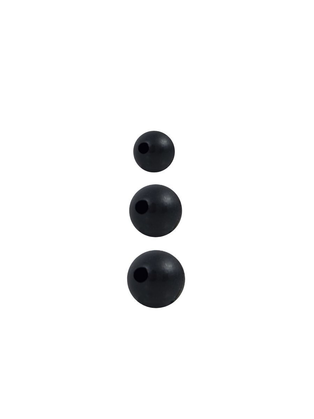 Бусины резиновые для монтажа рыболовных оснасток Rubber Bead 2001TF Black №6