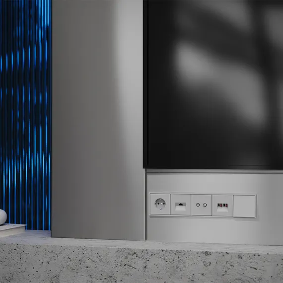 Накладка для розетки телевизионной оконечной TV+SAT Voltum S70 Серый VLS001616