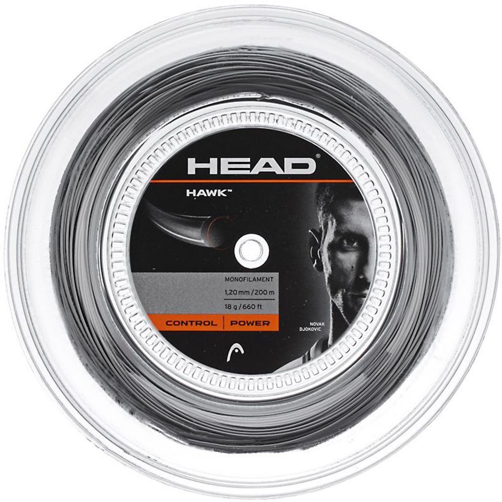 Теннисные струны Head HAWK (200 m) - серый