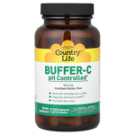 Country Life, Buffer-C, pH Controlled®, 120 вегетарианских капсул