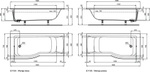 Акриловая ванна Ideal Standard 170х80 левая E113401 CONNECT AIR