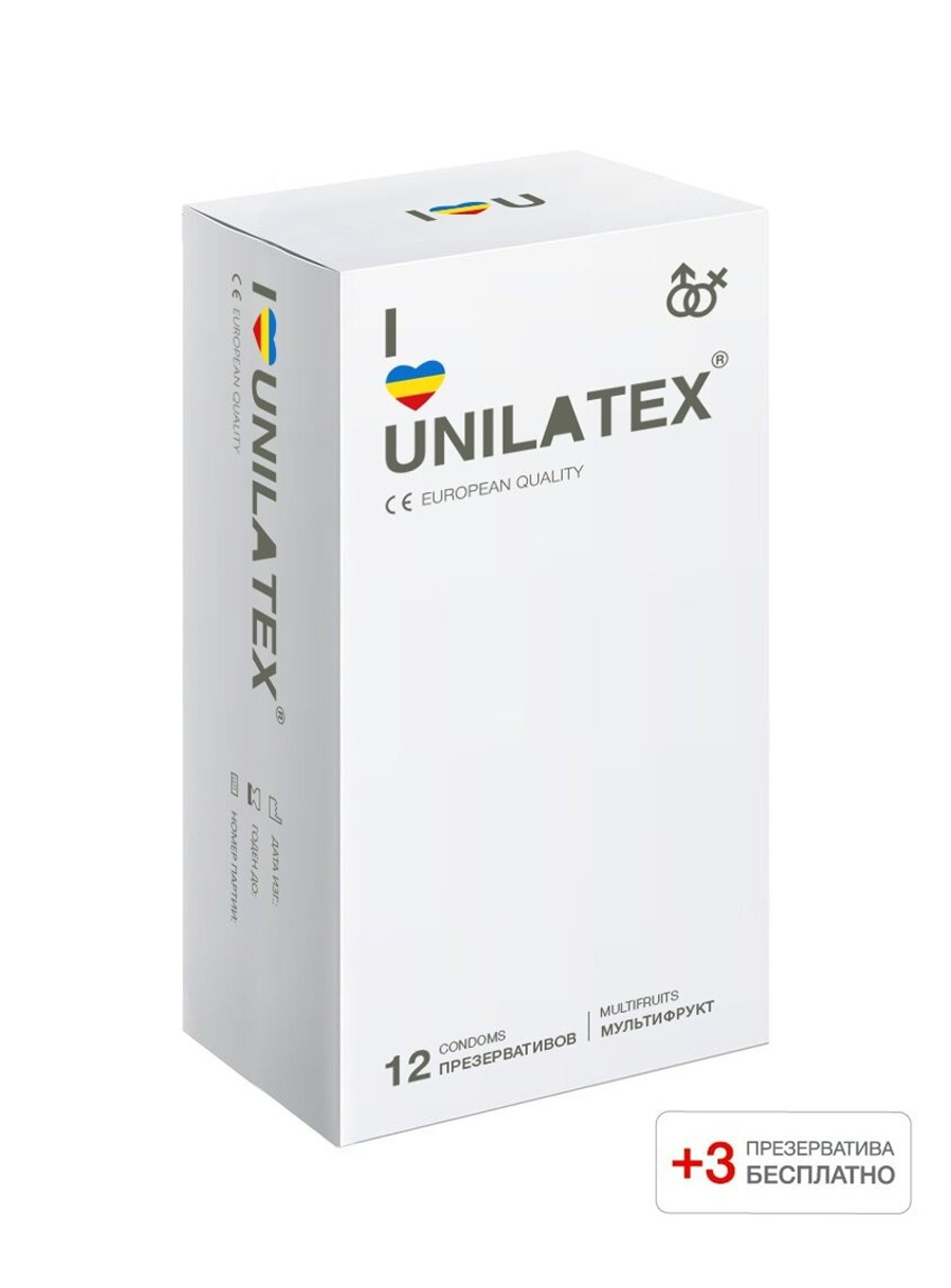 Презервативы Unilatex Multifruits 12 шт+3шт в подарок 3014Un