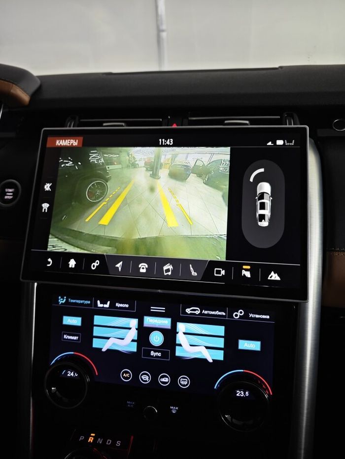 Магнитола для + сенсорная LCD панель климата для Land Rover Discovery 5 2017-2022 (взамен 8" экрана без кнопки OPEN) - RDL-1755-low монитор 13.3" на Android 13, Быстрая, CarPlay, 4G SIM-слот