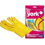 Перчатки резиновые с хлопковым напылением, (L) YORK