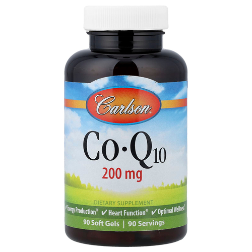 Carlson, коэнзим Q10, 200 мг, 90 капсул