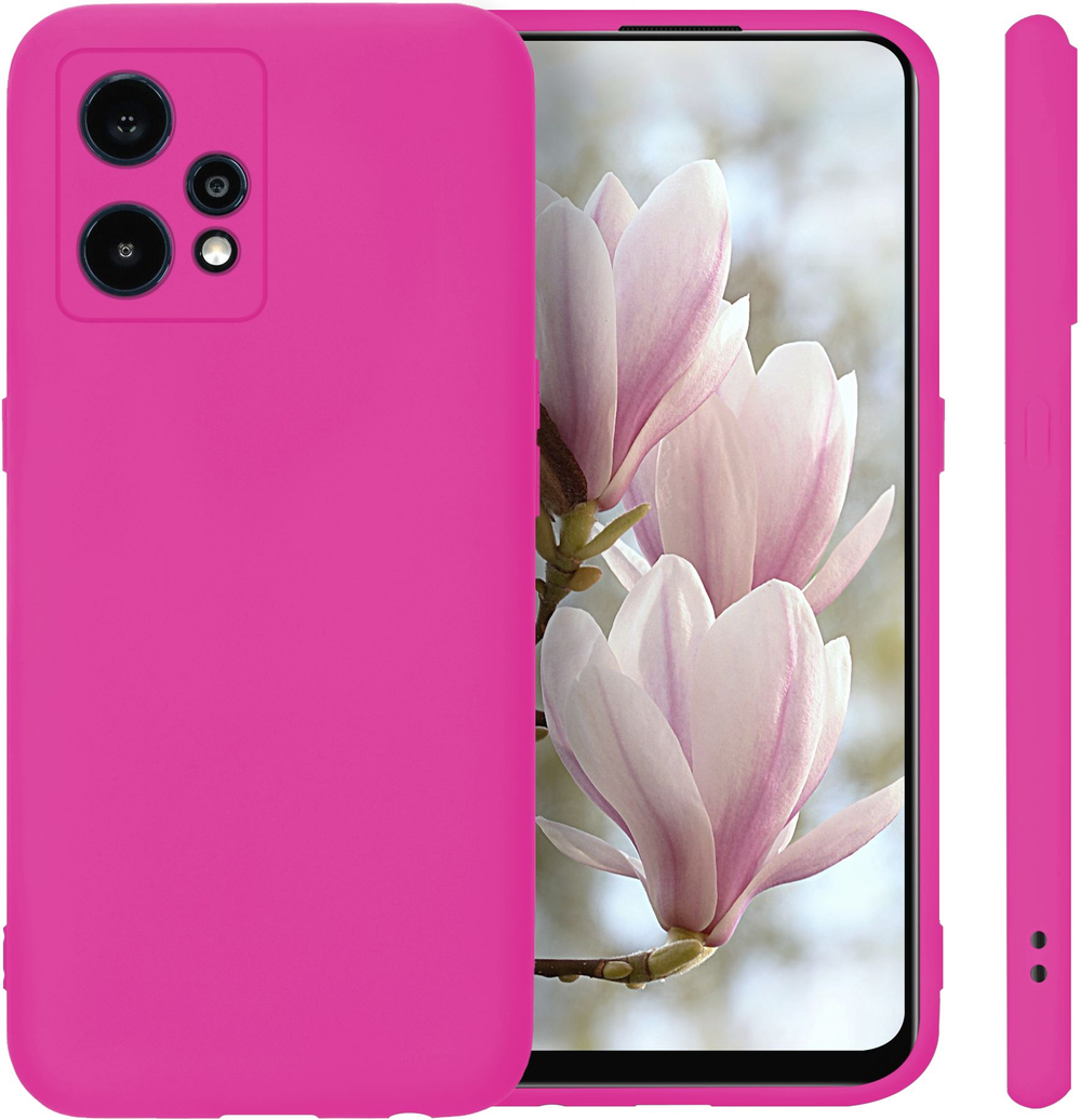 Мягкий Soft Touch чехол из силикона для REALME 9 PRO+ и 9 4G (3521) с бархатной подкладкой