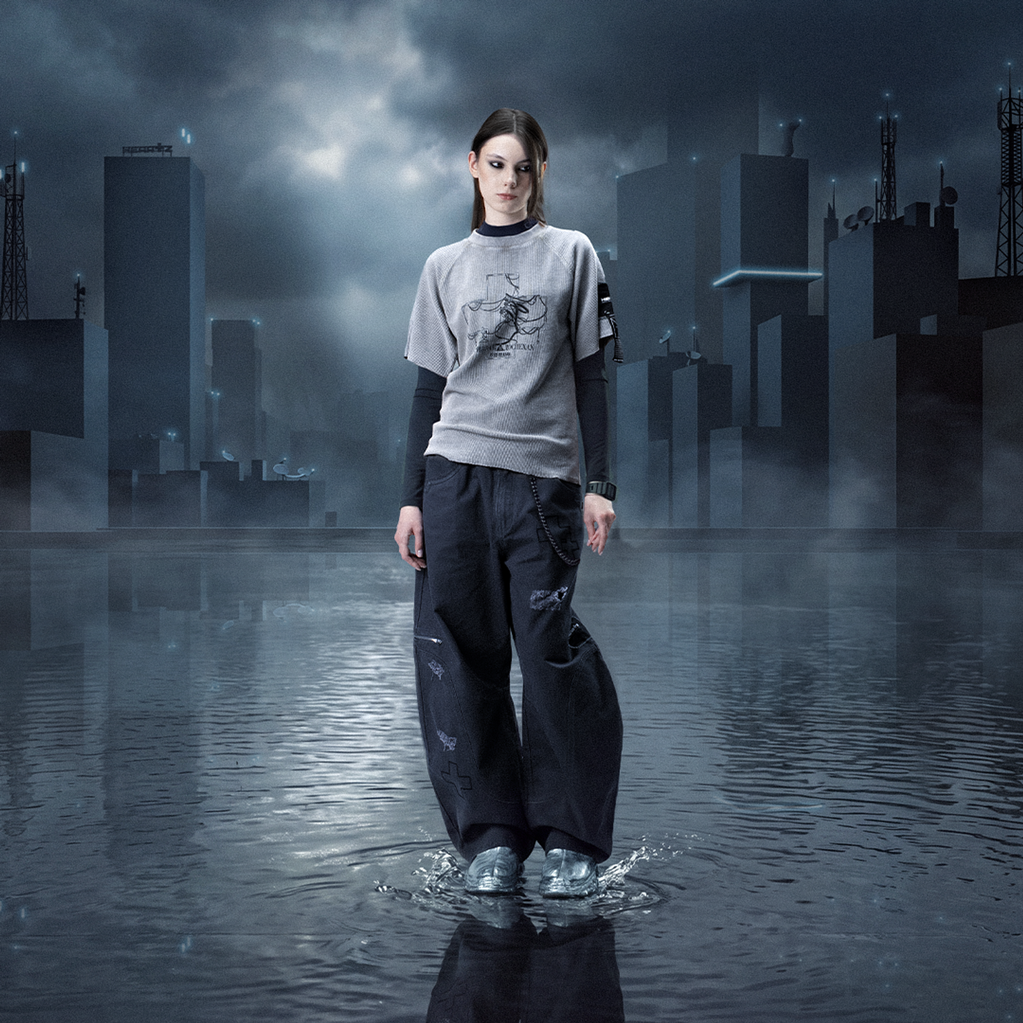 «Ghosted» GITS Waffle T-Shirt