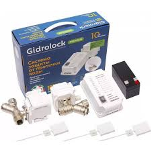 Сист.контр.протечки Bugatti 1/2" Premium PLUS Gidrolock (Датч-3шт,АКБ-1шт,Блок упр-2шт