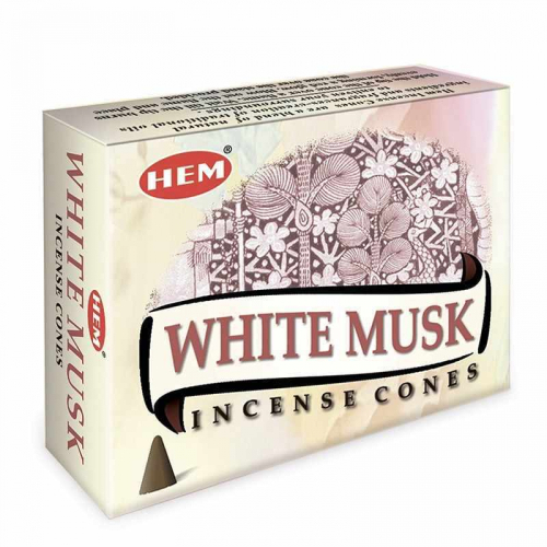 Благовоние конусы Белый Мускус ХЭМ | HEM White Musk Cones 10pcs