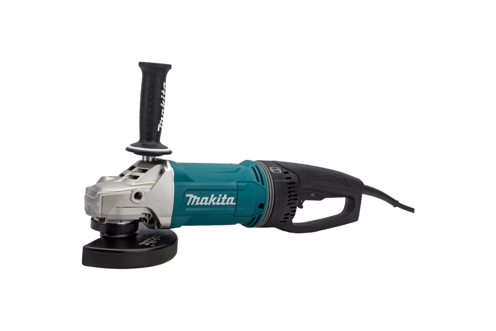 Угловая шлифовальная машина Makita 180 мм , 2800 Вт, 8500 об., AFT, D-обр.поворот. рукоятка, плавн. пуск,антивибр, поддержка об., расцепляющая муфта, тормоз дв., 6.2 кг GA7071X1