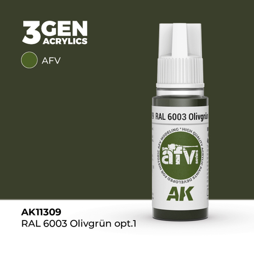 Акриловая краска RAL 6003 Olivgrün Opt.1 3GEN AFV, 18мл