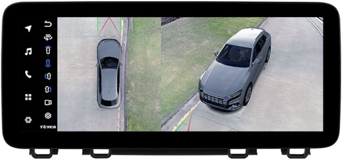 Магнитола для Honda CR-V 5 2017-2022 - Teyes LUX ONE 360 монитор 12.3" на Android 10, Быстрая, CarPlay, 4G SIM-слот, 4 камеры в комплекте