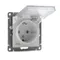 Розетка с крышкой Systeme Electric AtlasDesign Aqua Белый ATN440146