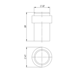 Упор дверной напольный STOPPER/M.14 INOX (нерж. сталь)