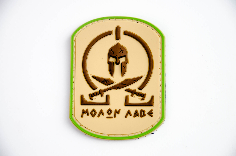 Шеврон Molon Labe мечи 3D PVC. Цветной