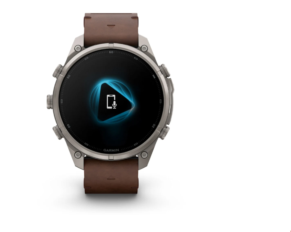 Garmin Fenix 9 Pro — 47 мм AMOLED Titanium Walnut Leather Band