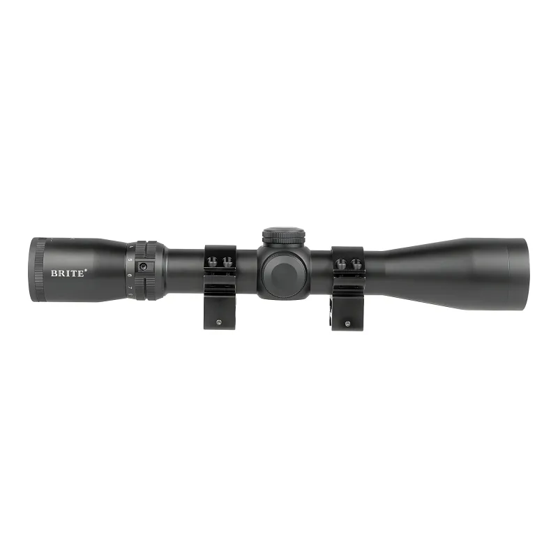 Прицел оптический BRITE WA3X 3-9X42 IR - вид сбоку, логотип BRITE