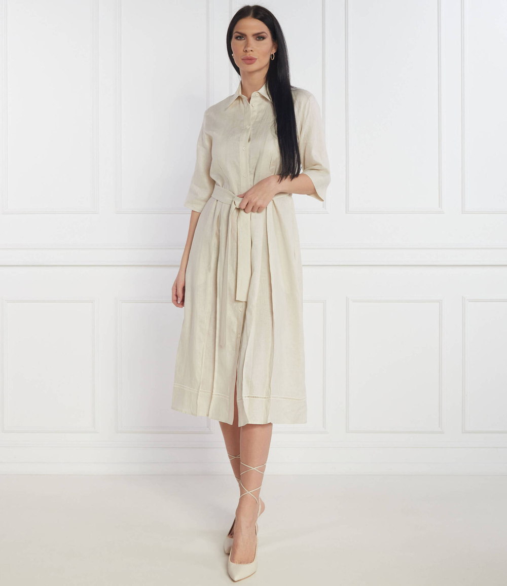 Льняное платье NOCINO Max Mara Leisure - бежевый(162210286)