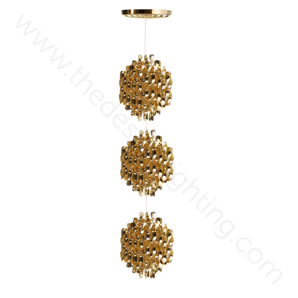 Pendant design lamp  Spiral SP03 by Verpan Panton (Gold)