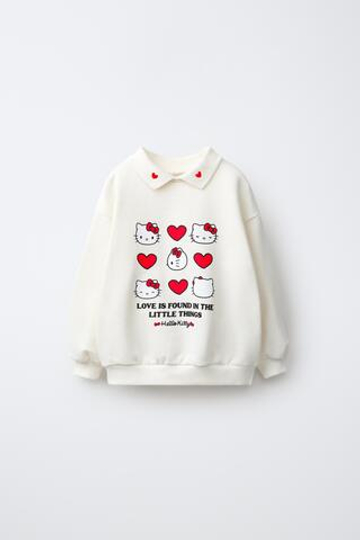 ZARA ТОЛСТОВКА-ПОЛО HELLO KITTY © SANRIO, БЕЛЫЙ