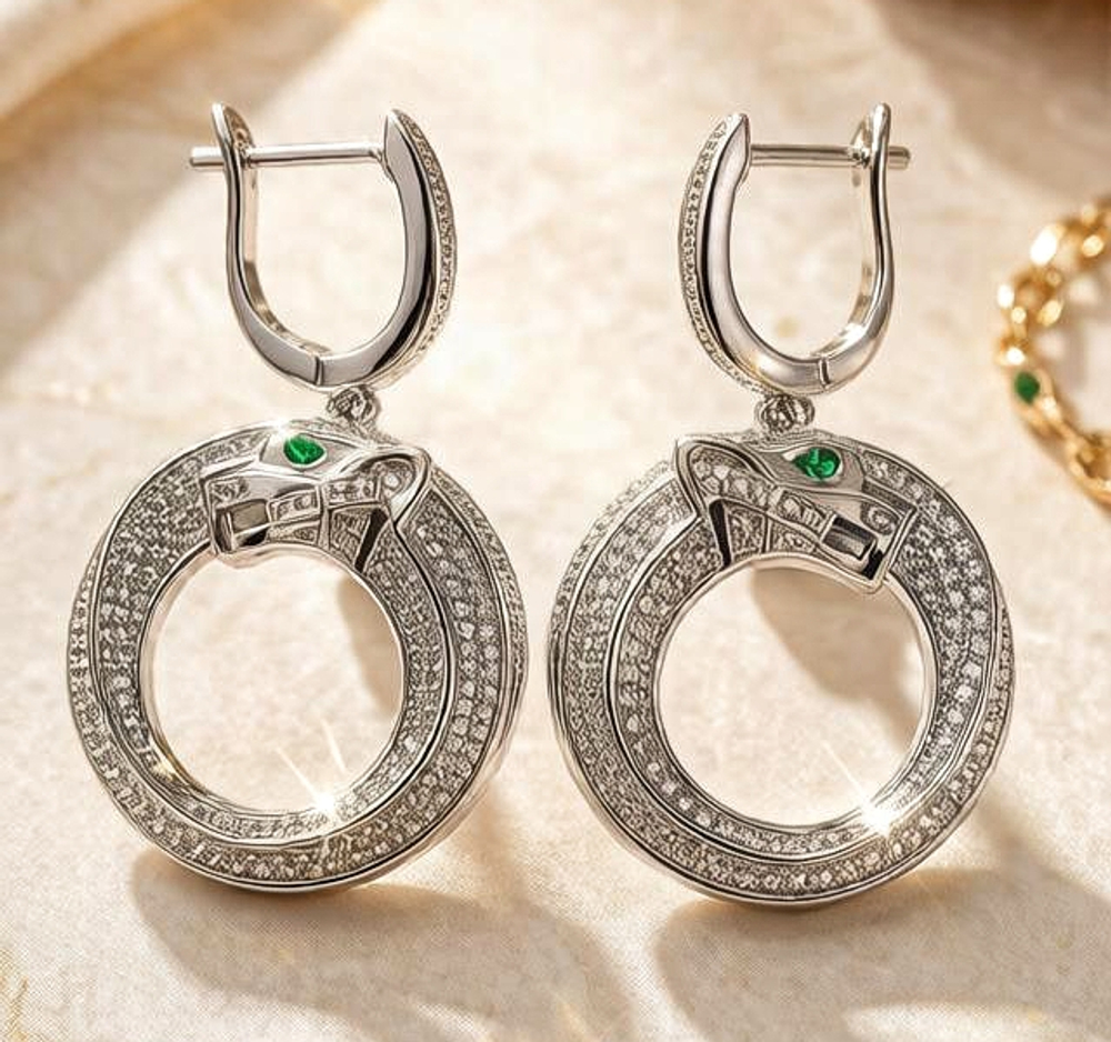 Ювелирные серьги из серебра 925 пробы