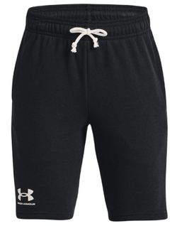 Шорты для мальчика теннисные Under Armour Boys' UA Rival Terry Shorts - black/mod gray