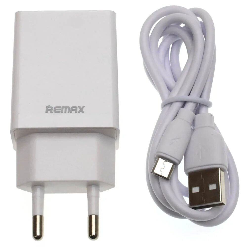 Сетевое зарядное устройство REMAX RP-U95, 2.4A, 1 USB, кабель Type C, длина 1м, цвет белый