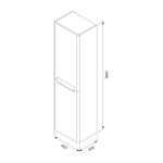 Пенал подвесной, 40 см, капучино, Edifice, IDDIS (EDI40C0i97)