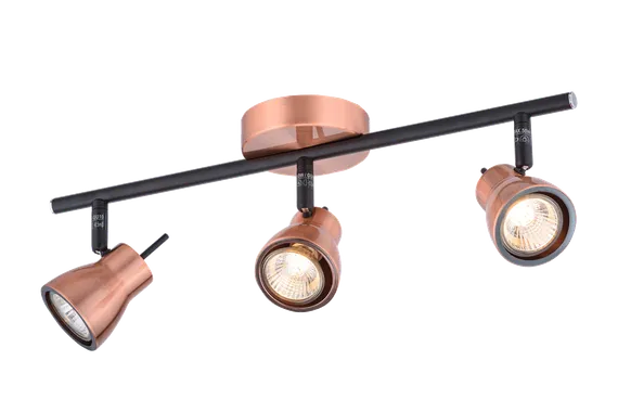 Светильник Sfera Sveta 8746-03/I502 RAB+BK, 3×15 Вт, чёрный и медный