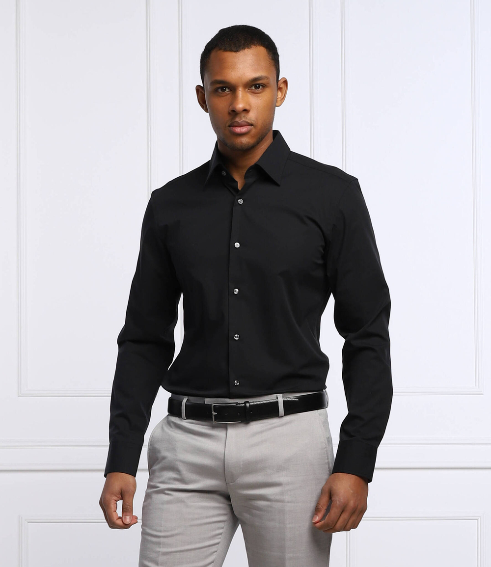 рубашка h-hank-kent-c1-214 BOSS BLACK - черный(50469345)