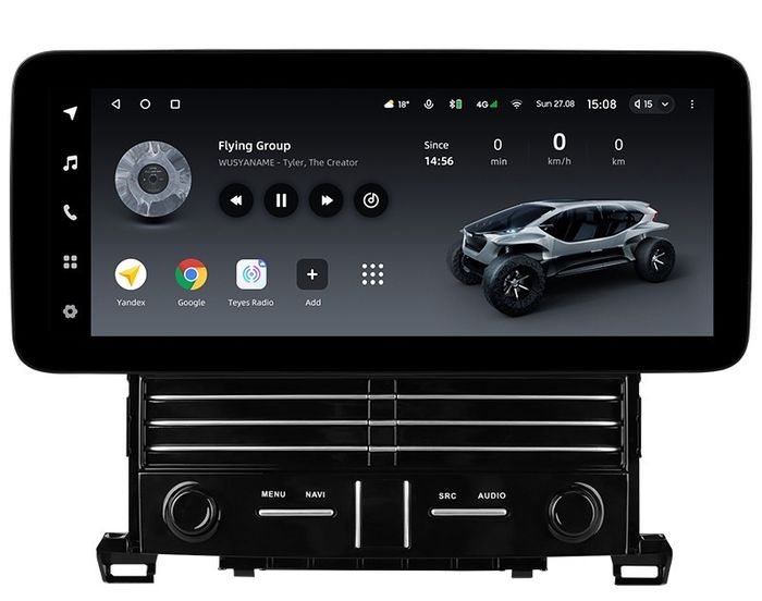 Магнитола для Toyota Alphard 2 H20, Vellfire 2008-2015 (менее 10 динамиков, рамка LUX) - Teyes LUX ONE ROUND монитор 12.3", Android 10, Быстрая, CarPlay, 4G SIM-слот