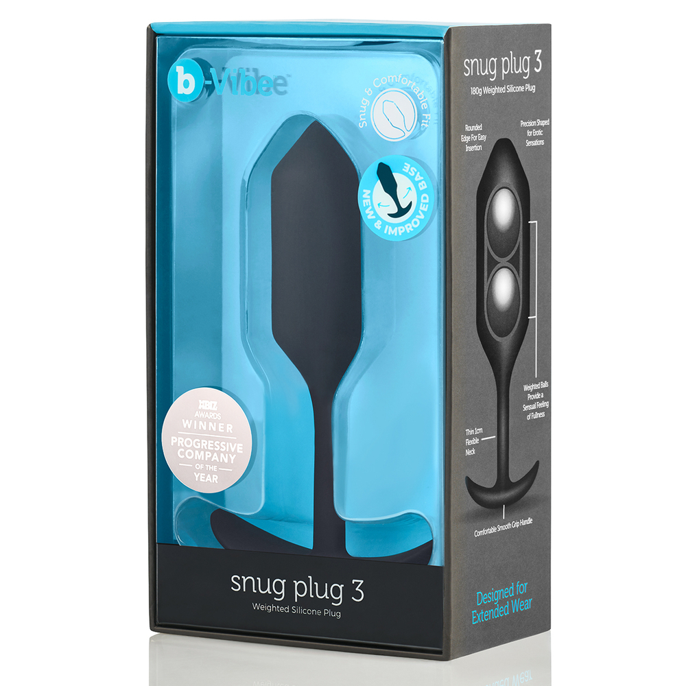 b-Vibe Snug Plug 3 - Анальная пробка для ношения