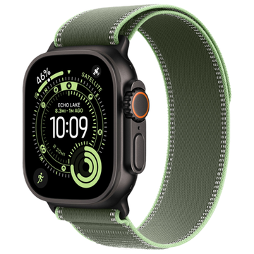 Умные часы Apple Watch Ultra 3, 49 мм, Black Titanium, ремешок Green Trail Loop M/L