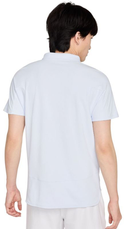 Мужское теннисное поло NikeCourt Slam Dri-Fit Adventage Tennis Polo - footbal grey/medium ash - Фиолетовый
