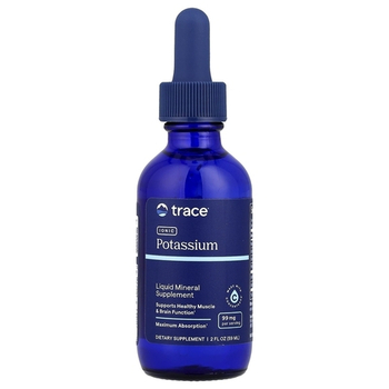 Trace Minerals liquid Ionic Potassium 99mg 59 ml , Калий 