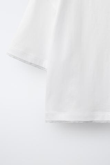 ZARA ФУТБОЛКА С ПРИНТОМ «СЕРДЦЕ», БЕЛЫЙ