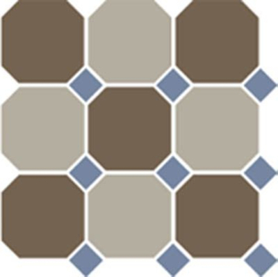 Керамогранит 4429+01 OCT11-B Coffe Brown 29 Beige 01 OCTAGON/Blue Cobalt 11 Dots