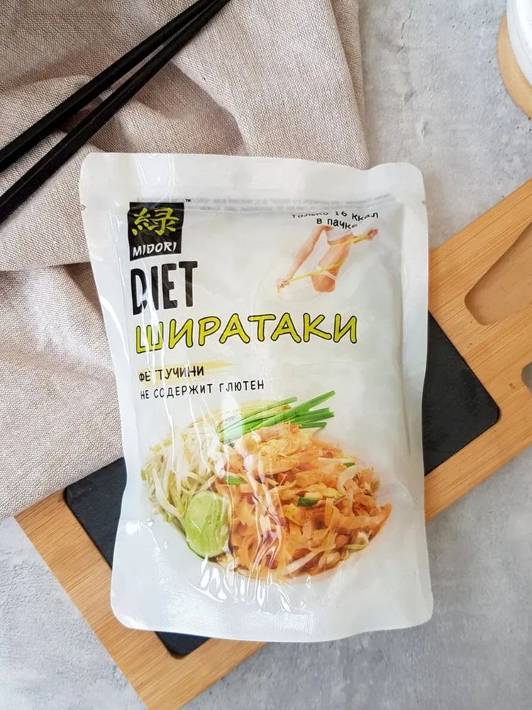 Лапша Midori Diet Ширатаки Феттучини 200 г, 3 шт