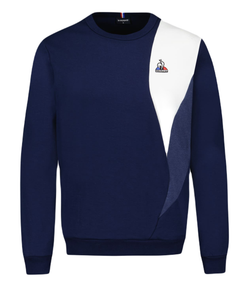 Мужская теннисная кофта Le Coq Sportif SAISON 1 Crew Sweat N°1 SS23 - bleu nuit